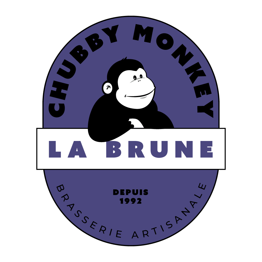 Logo blason Chubby Monkey bleu