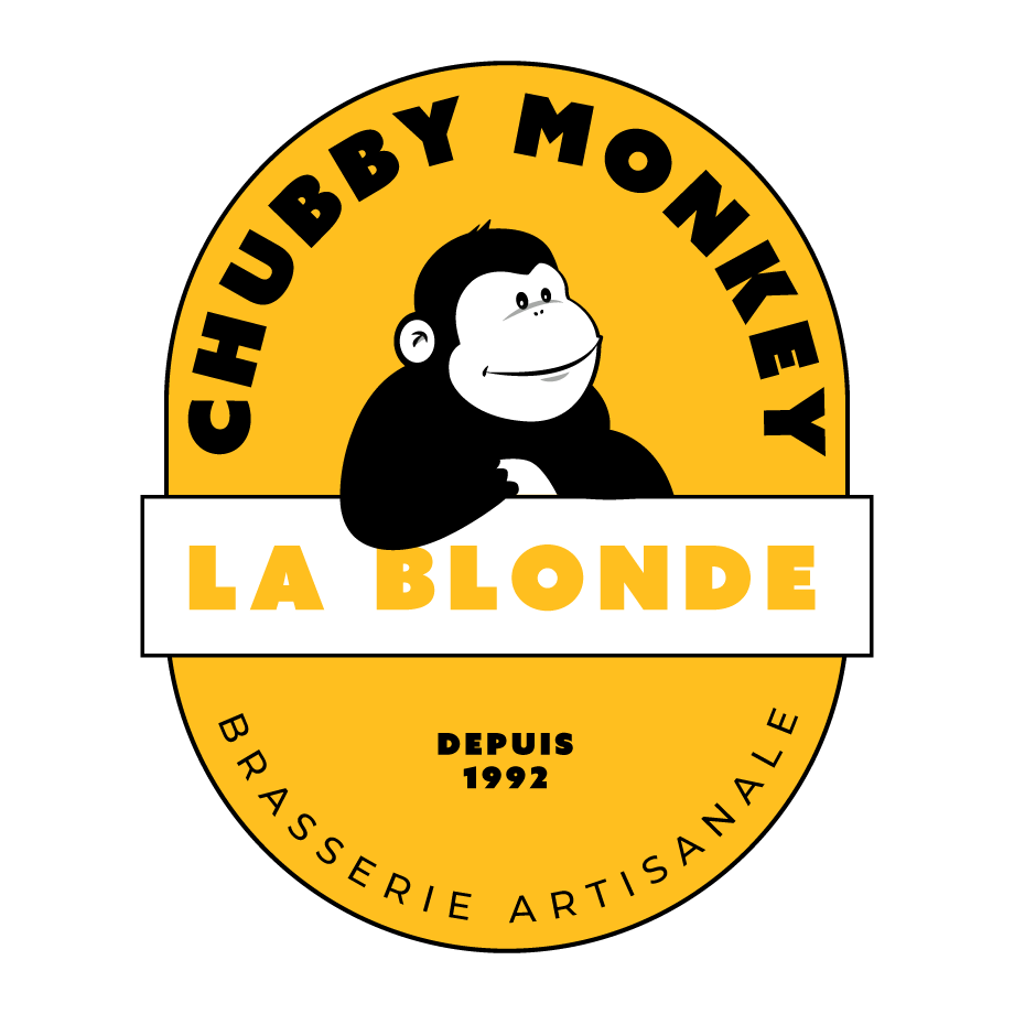 Logo blason Chubby Monkey jaune