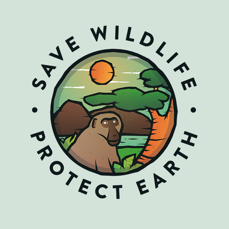 Illustration save wildlife